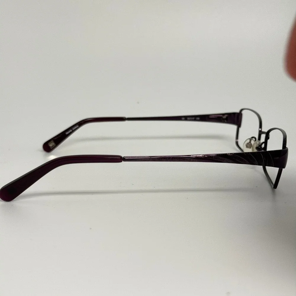 Nine West NW1011 505 Purple Rectangular Metal Eyeglass Frames 52-17-135
